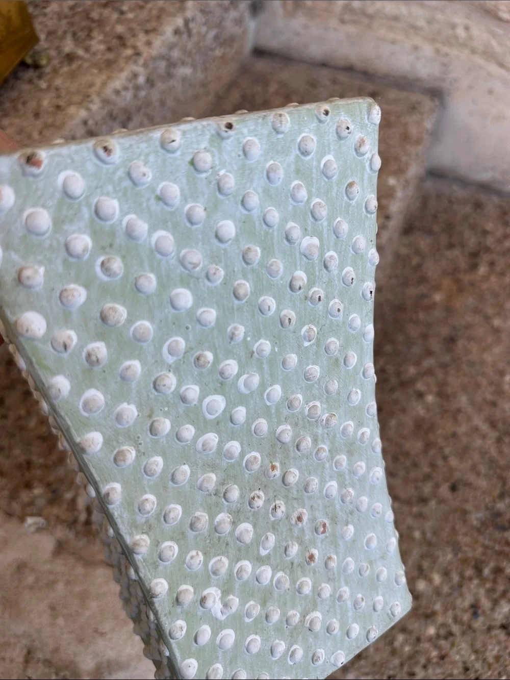 Decorative Mint Green Textured Ceramic Vase - Unbranded